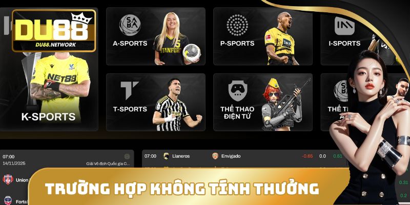 Các trường hợp hệ thống không tính doanh thu